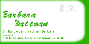 barbara waltman business card